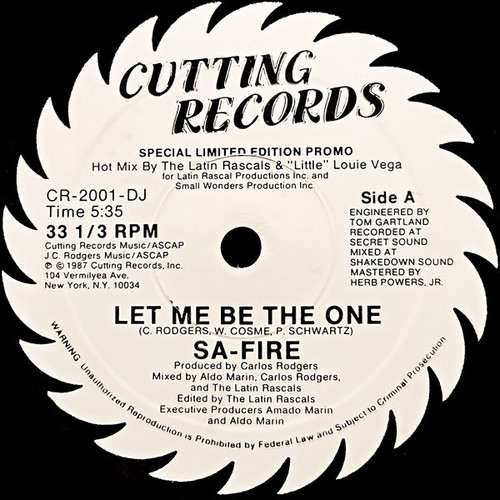 Sa-Fire* - Let Me Be The One / Don't Break My Heart (Remixes) (12", Ltd, Promo)