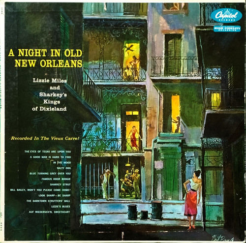 Lizzie Miles And Sharkey's Kings Of Dixieland* - A Night In Old New Orleans (LP, Album, Mono)