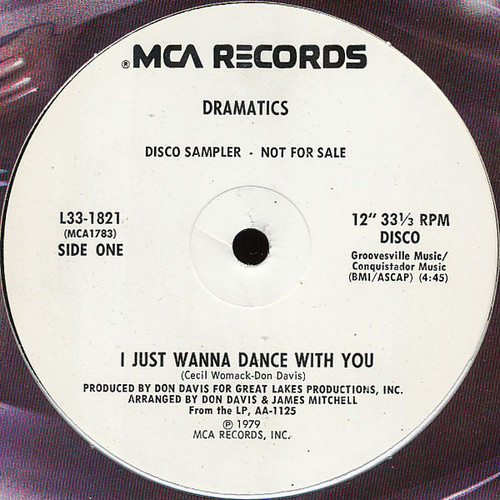 The Dramatics - I Just Wanna Dance With You (12", Promo, Smplr)