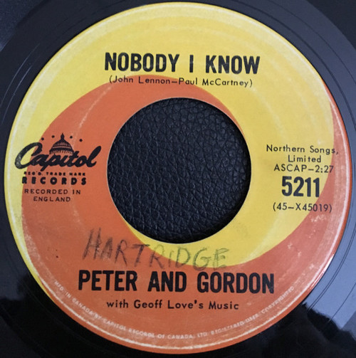 Peter And Gordon* - Nobody I Know (7", Single)
