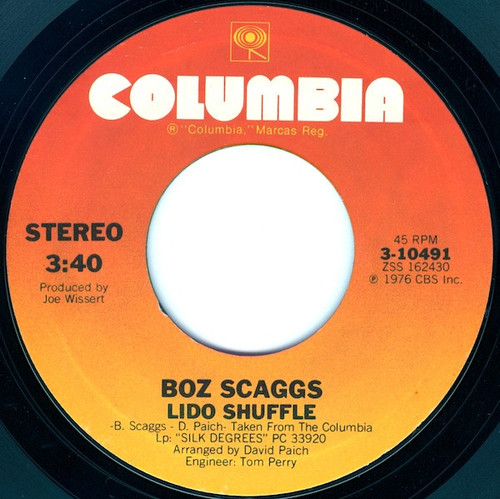 Boz Scaggs - Lido Shuffle (7", Single, Styrene, Ter)