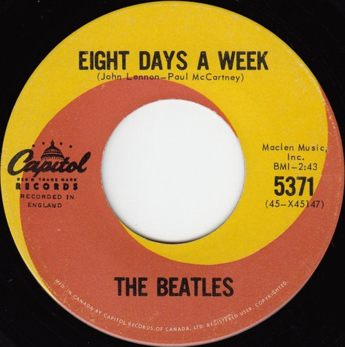 The Beatles - Eight Days A Week (7", Single)