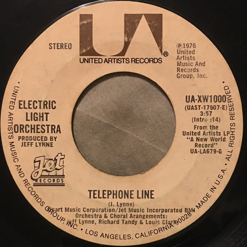 Electric Light Orchestra - Telephone Line (7", Single, Styrene, Ter)