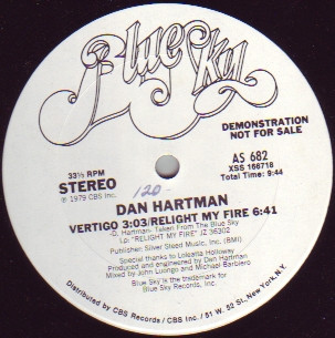 Dan Hartman - Vertigo / Relight My Fire (12", Promo)