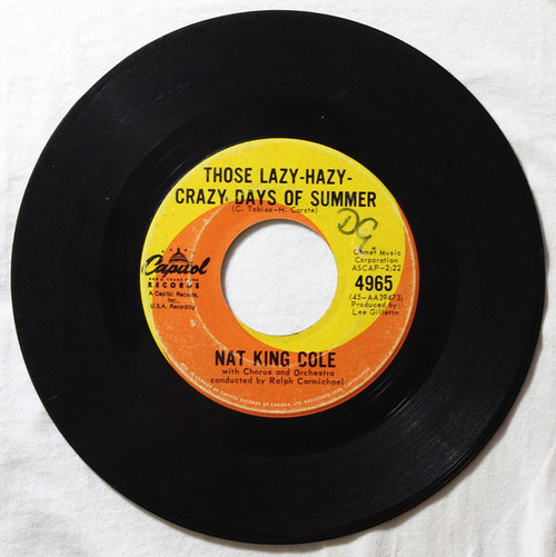 Nat King Cole - Those Lazy-Hazy-Crazy Days Of Summer (7", Single)