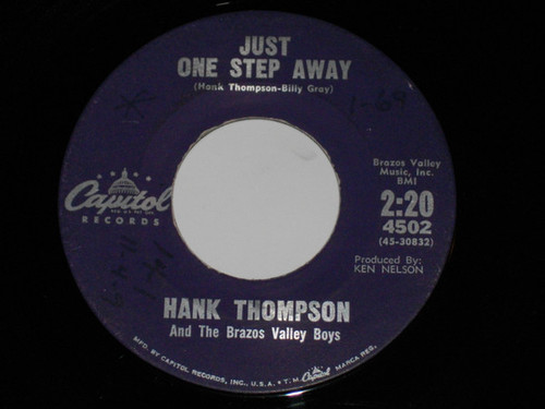 Hank Thompson and The Brazos Valley Boys* - Just One Step Away (7", Single)