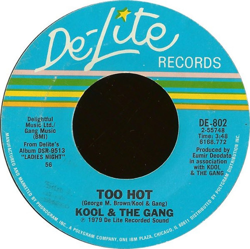 Kool & The Gang - Too Hot / Tonight's The Night (7", Single, Styrene, 56 )