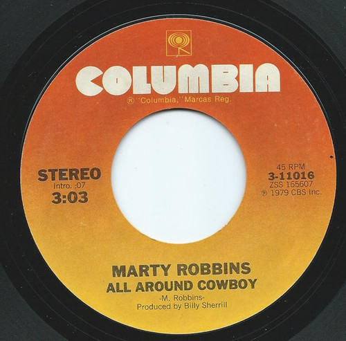 Marty Robbins - All Around Cowboy (7", Single, Ter)