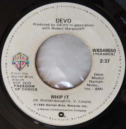 Devo - Whip It / Turn Around (7", Single, Win)