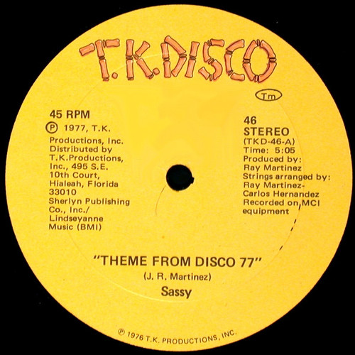 Sassy - Theme From Disco 77 (12")