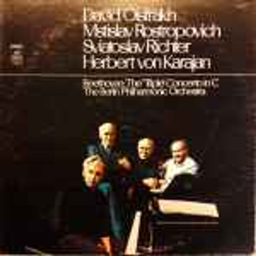 Beethoven* - The Berlin Philharmonic Orchestra*, David Oistrakh*, Mstislav Rostropovich, Sviatoslav Richter, Herbert von Karajan - The "Triple" Concerto In C (LP, RP)