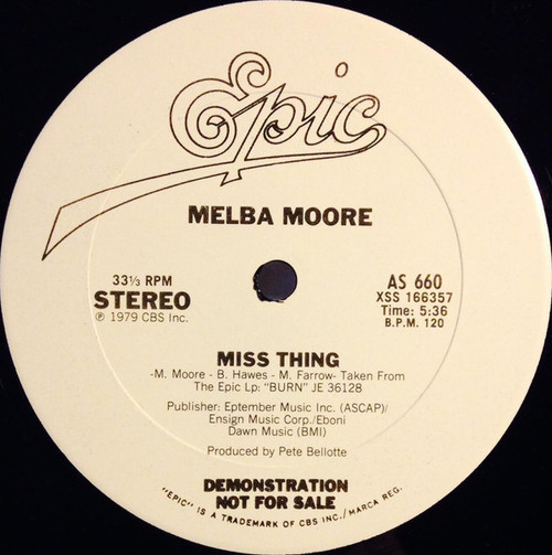 Melba Moore - Miss Thing (12", Promo)