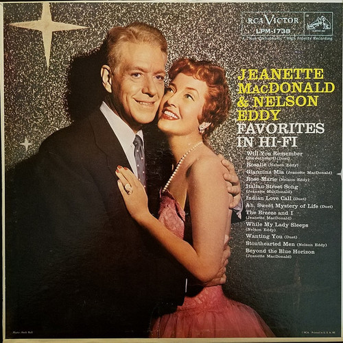 Jeanette MacDonald & Nelson Eddy - Favorites In Hi-Fi - RCA Victor - LPM-1738 - LP, Album, Ind 2186613224