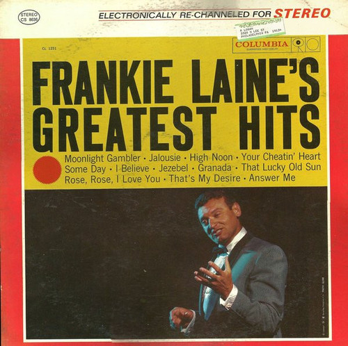 Frankie Laine - Frankie Laine's Greatest Hits - Columbia - CS 8636 - LP, Comp 2157915362