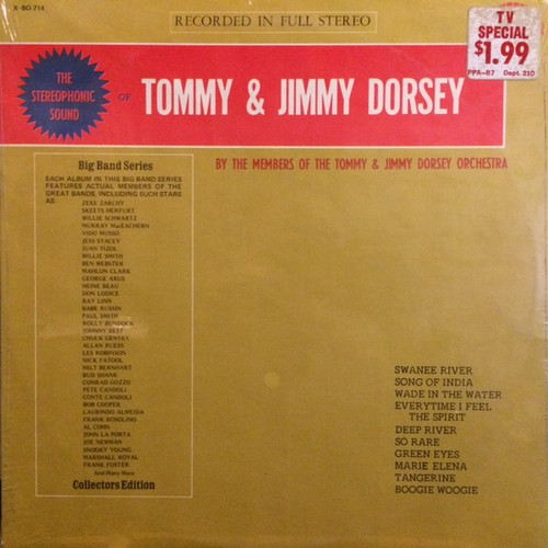 Members Of The Dorsey Orchestra - The Stereophonic Sound Of Tommy & Jimmy Dorsey - Bright Orange - X-BO-714 - LP, Comp 2202433978