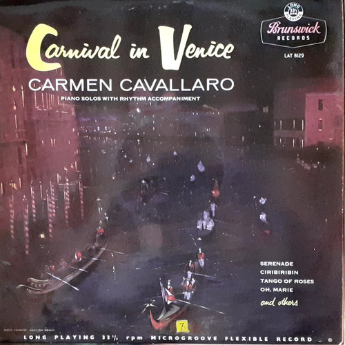 Carmen Cavallaro - Carnival In Venice - Brunswick - LAT 8129 - LP, Mono 2172145490