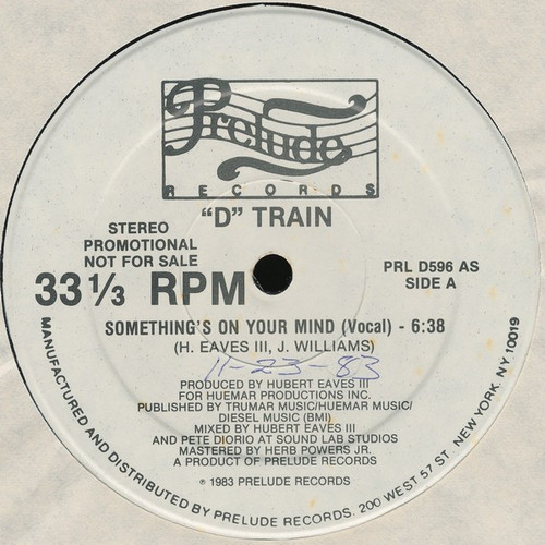 D-Train - Something's On Your Mind - Prelude Records - PRL D596 - 12", Promo 2191367552