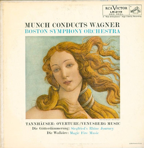 Wagner* - Charles Munch, Boston Symphony Orchestra - Tannhäuser: Overture/Venusberg Music / Die Götterdämmerung: Siegfried's Rhine Journey / Die Walküre: Magic Fire Music (LP, Album)