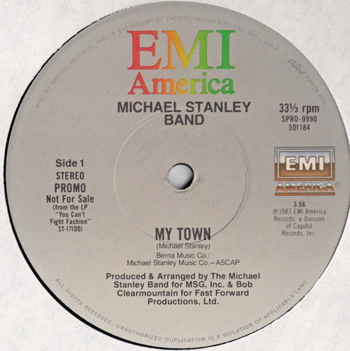 Michael Stanley Band - My Town  (12", Single, Promo)