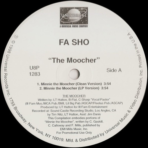 Fa Sho - The Moocher (12", Promo)