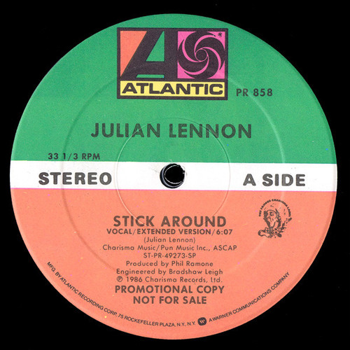 Julian Lennon - Stick Around (12", Promo)