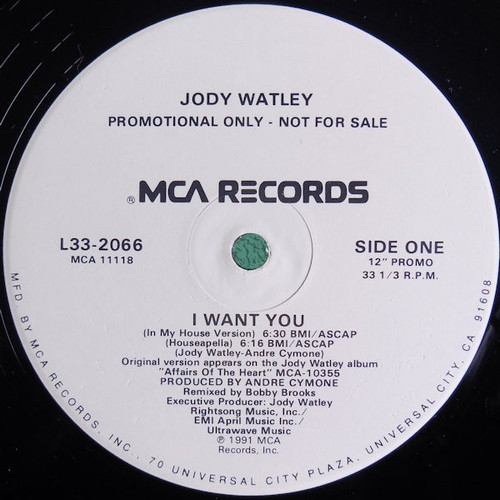 Jody Watley - I Want You (12", Promo)