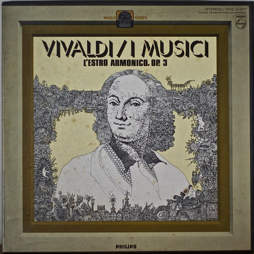 Antonio Vivaldi, I Musici - L'Estro Armonico,  Op.3 - Philips - PHC 3-017 - 3xLP + Box, Album 2221809088