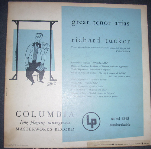 Richard Tucker (2) - Great Tenor Arias - Columbia Masterworks - ML 4248 - LP 2228913628