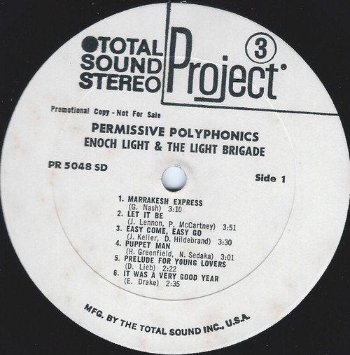 Enoch Light And The Light Brigade - Permissive Polyphonics - Project 3 Total Sound - PR 5048 SD - LP, Album, Promo 2240599459