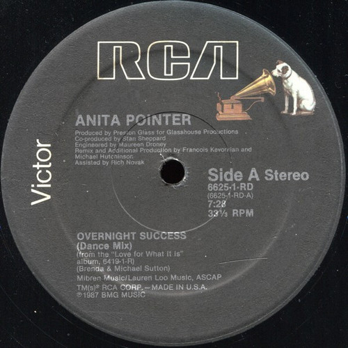 Anita Pointer - Overnight Success - RCA - 6625-1-RD - 12" 2237099644