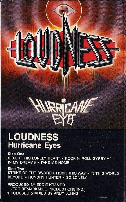 Loudness (5) - Hurricane Eyes - ATCO Records - 7 90619-4 - Cass, Album 2243058997