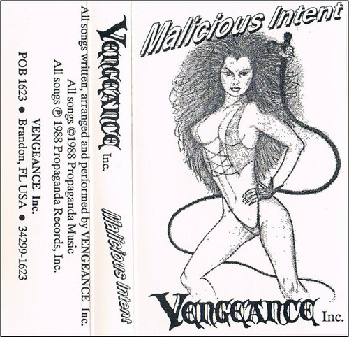Vengeance Inc. - Malicious Intent - Propaganda Records - none - Cass, Album, Promo 2242749607