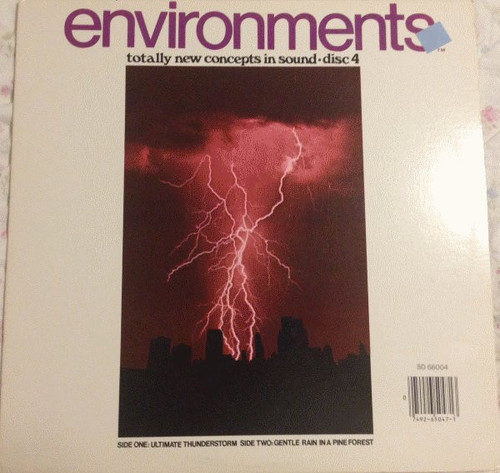 No Artist - Environments (Totally New Concepts In Sound - Disc 4 - Ultimate Thunderstorm / Gentle Rain In A Pine Forest) (LP, RE)