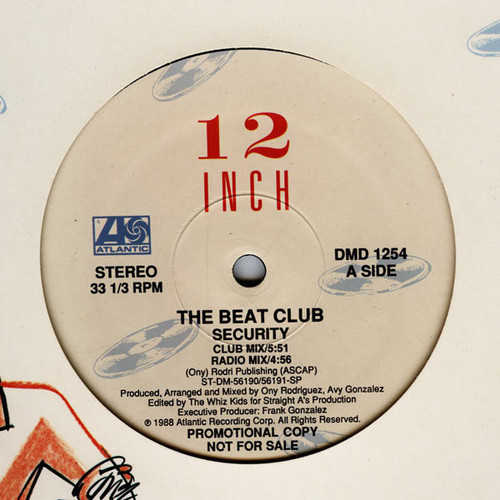 The Beat Club - Security - Atlantic - DMD 1254 - 12", Promo 2387595631