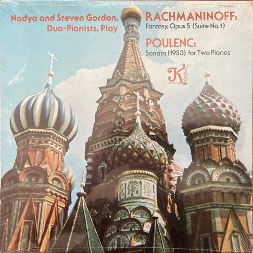 Sergei Vasilyevich Rachmaninoff / Francis Poulenc : Nadya Gordon, Steven Gordon - Fantasy, Opus 5 (Suite No. 1) / Sonata (1953) For Two Pianos - Klavier Records - KS 549 - LP 2277408112