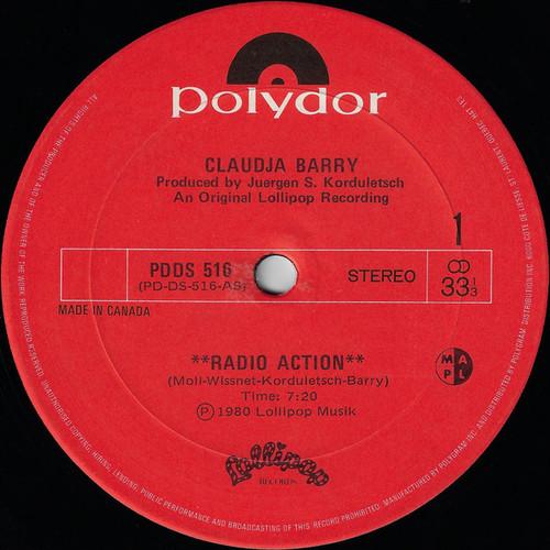 Claudja Barry - Radio Action / Banana Boat (Day-O) - Polydor - PDDS 516 - 12", Spe 2360589451