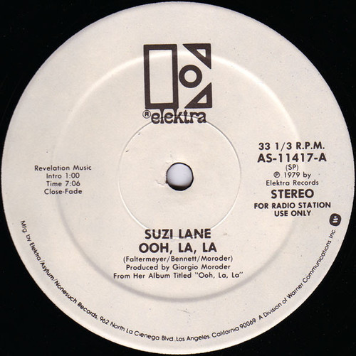Suzi Lane - Ooh, La, La - Elektra - AS-11417 - 12", Promo 2363532781