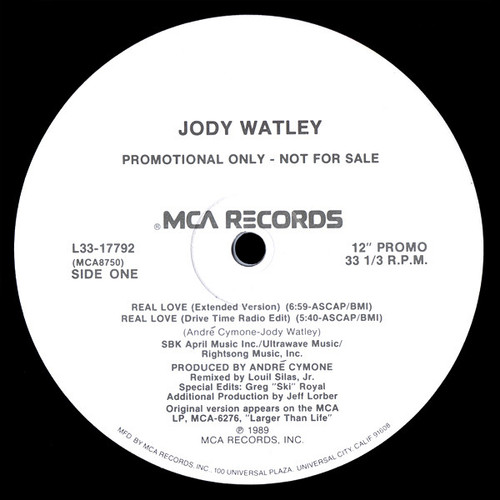 Jody Watley - Real Love - MCA Records - L33-17792 - 12", Promo 2360578696