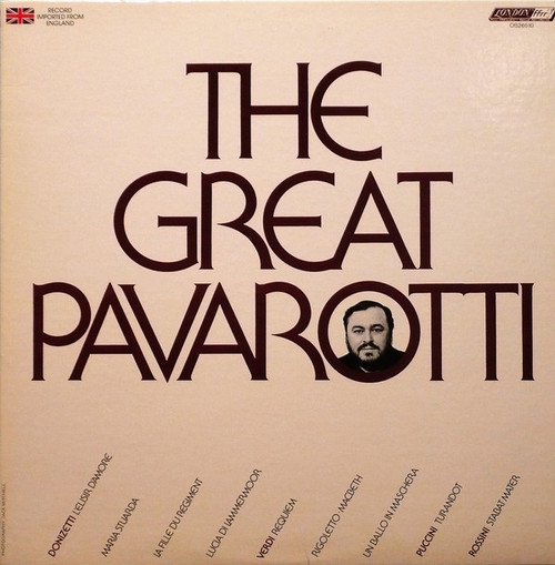 Luciano Pavarotti - The Great Pavarotti - London Records, London Records - OS26510, OS 26510 - LP, Comp 2264411152