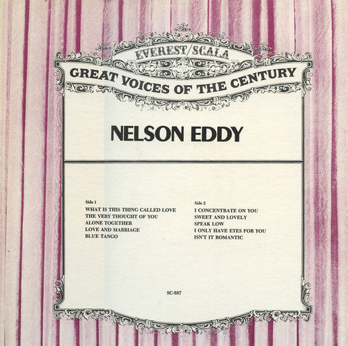 Nelson Eddy - Great Voices Of The Century - Everest/Scala - SC-887 - LP 2294382004