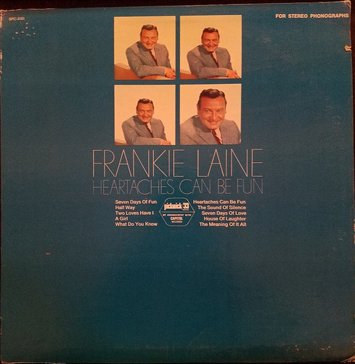 Frankie Laine - Heartaches Can Be Fun - Pickwick/33 Records - SPC-3151 - LP, Album 2249249827