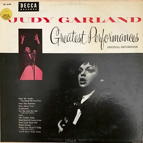 Judy Garland - Greatest Performances Original Recordings - Decca - DL 8190 - LP, Comp, RP 2282718697