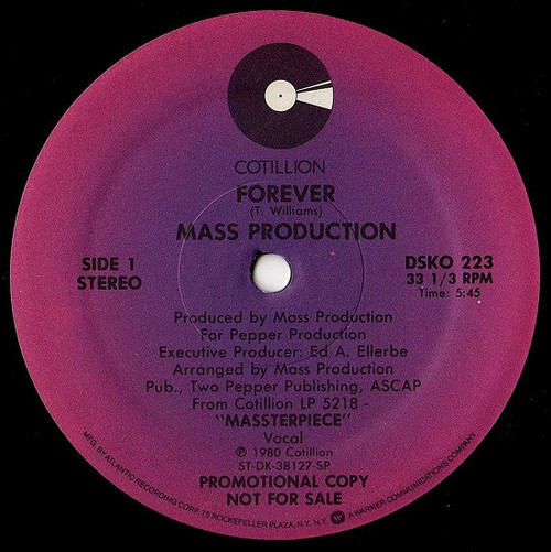 Mass Production - Forever - Cotillion, Atlantic - DSKO 223 - 12", Promo 2360537833