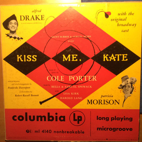 Alfred Drake, Patricia Morison - Kiss Me, Kate - Columbia Masterworks - ML 4140 - LP 2256020746