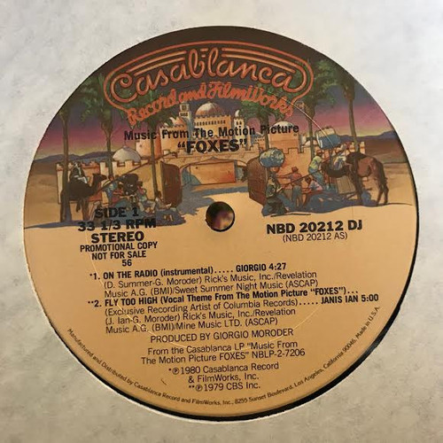 Various - Music From The Motion Picture Foxes - Casablanca - NBD 20212 DJ - 12", Promo 2283127636