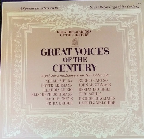 Various - Great Voices Of The Century - Angel Records, Angel Records - NP-4, NP 4 - LP, Comp, Mono 2283040954