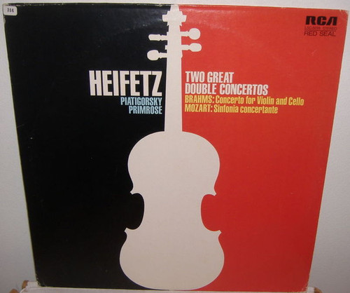 Jascha Heifetz, Gregor Piatigorsky, William Primrose, Johannes Brahms, Wolfgang Amadeus Mozart - Two Great Double Concertos - RCA Red Seal - LSC-3228 - LP, RE, RM 2354966722