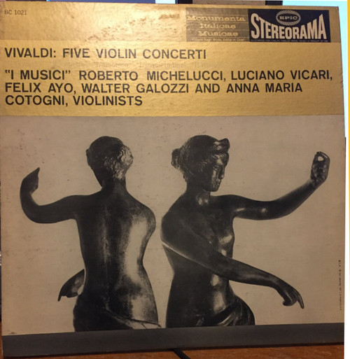 Antonio Vivaldi, I Musici - Five Violin Concerti: Il Favorito, Il Sospetto, L'Amoroso, L'inquietudine, Il Riposo - Epic - BC 1021 - LP, Album 2378912179