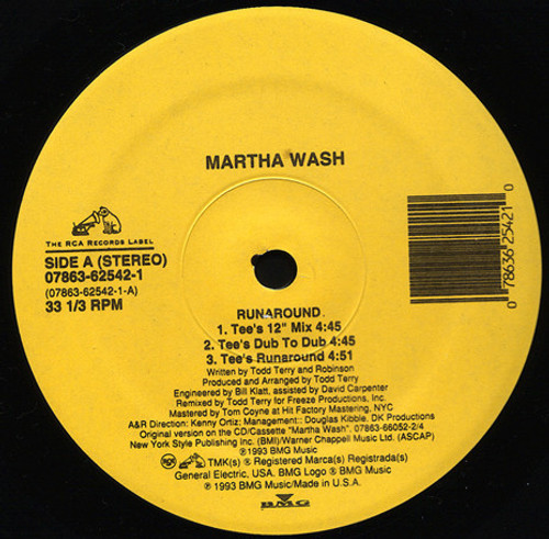 Martha Wash - Runaround - RCA, BMG - 07863-62542-1 - 12" 2389181251