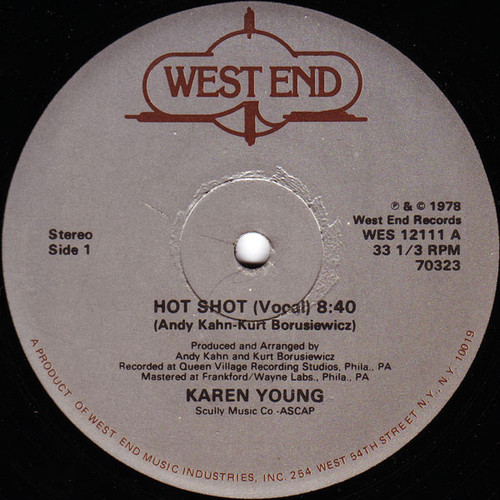 Karen Young - Hot Shot - West End Records - WES 12111 - 12" 2252863441
